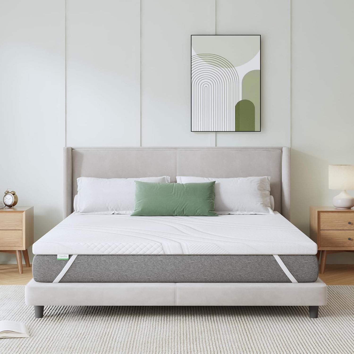 Surmatelas mémoire de forme Novilla 7,5 cm gel rafraîchissant