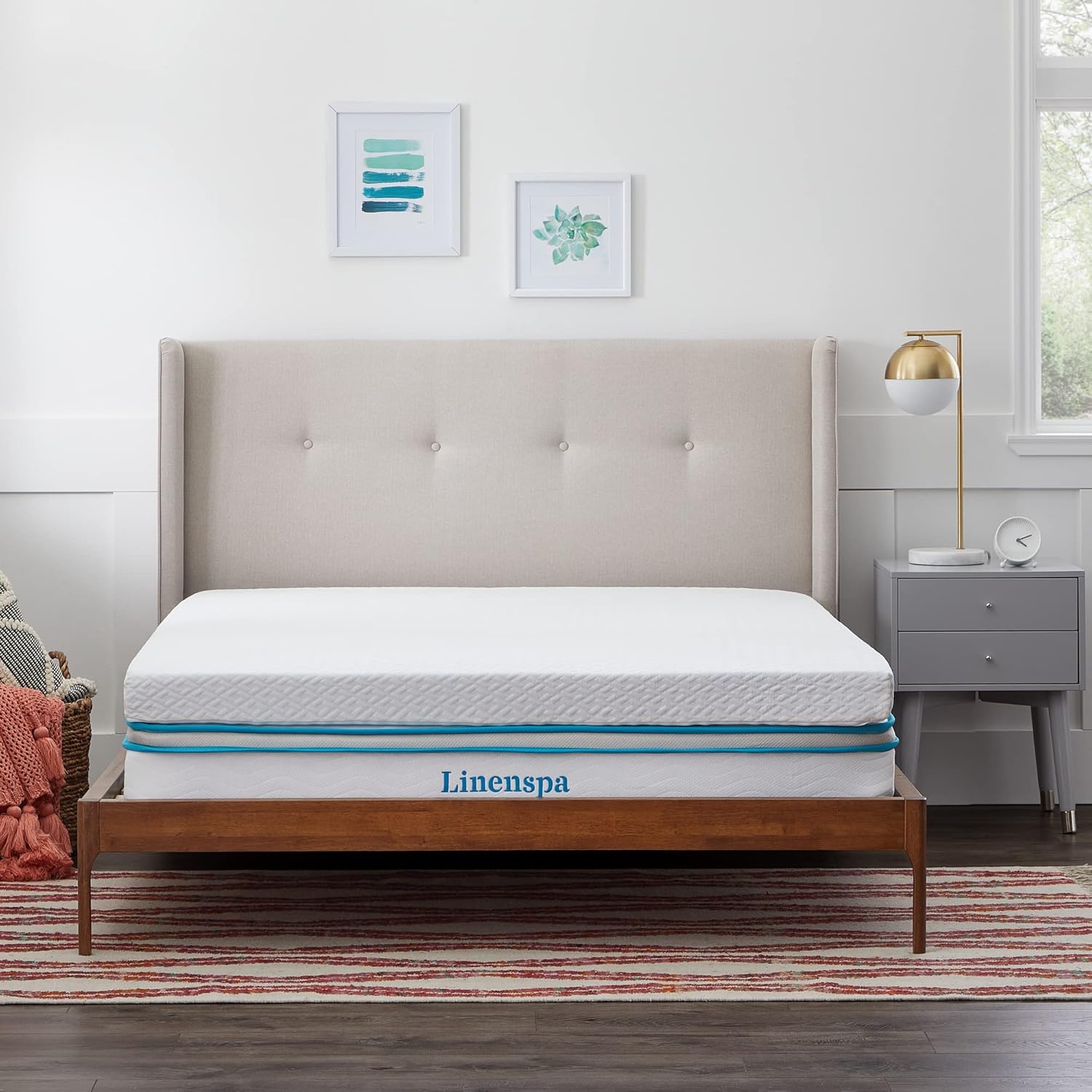 Surmatelas mémoire de forme Linenspa housse lavable